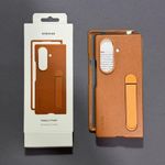 product_image_name-Samsung-Galaxy Z Fold 7 Case Genuine official Leather With stand Case Hinge Protection Screen Protector Skin Felling- Durable Shockproof Protective Phone Cover/case-brown-2