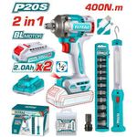 product_image_name-TOTAL-TOSLI23048 Cordless 2 pcs combo kit-3