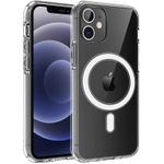 product_image_name-Generic-Clear Transparent Magnetic Hard Back, MagSafe Compatible Case Cover for Apple iPhone 12-1
