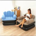 product_image_name-Generic-5 in 1 inflatable Couch lazy Sofa bed with L-shaped armrest / 1 Seater Sofa pull out bed .-2