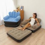 product_image_name-Generic-5 in 1 inflatable Couch lazy Sofa bed with L-shaped armrest / 1 Seater Sofa pull out bed .-4