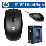 HP Wired Mouse X500 – Optical USB Plug & Play, 3-Button, 1000DPI Precision, Comfortable Ambidextrous Design