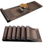 Un Branded Brown 6pcs table mats and runner