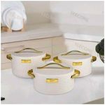 product_image_name-Generic-Premium Set of 4pc Leatherite Hotpots//Fine dinning //Portable//serve ware-White-2