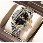 POEDAGAR Luxury Two-Tone Wristwatch