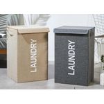 Foldable Fabric Clothes Storage Organizer – Rectangular Space-Saving Wardrobe And Closet Box With Cover And Reinforced Frame