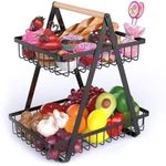 product_image_name-Generic- Metallic 2 Layer (2 Tier) Multifunctional Organizer / Fruit Rack-2