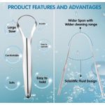 product_image_name-Generic-2 Pack Tongue Scrapers U Shaped Tongue Coating Cleaner & Large Opening Arc Tongue Cleaner, Stainless Steel-2
