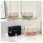 Elegant solid color sling bag