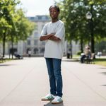 product_image_name-Fashion-Bunaike Classic Striped Kids White and Green  Kicks. The Go Getter Athletic Trainer. Tiptoe And Trot Easy-wear Comfort Kicks For Kids. All day Lightweight Kids Sneakers. Retro  Revival Children White and Green Lace-Up Shoes.-8