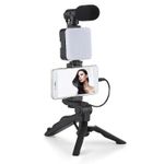 product_image_name-Generic-AY-49 Vlogging Kit for Mobile Phones with Stable Tripod and Lighting Panel-1