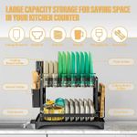 product_image_name-Generic-2 2 Tier Dish Drying  Rack With Drain Board-5