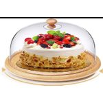 product_image_name-Generic-Bamboo Base Cake & Fruit Stand with Acrylic Dome Cover (30cm)-2