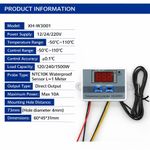 product_image_name-Generic-XH-W3001 Digital Thermostat Temperature Controller Switch, 220V 1500W Microcomputer-4
