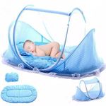 product_image_name-Generic-Quality Foldable Baby Net/Sleeping Nest/ Mosquito Net-comfortable -Blue-4