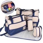 product_image_name-Bear Club-Cute 5 Piece Waterproof Diaper Bag, Multi Pockets-1