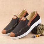 product_image_name-Men'S-Men Sneakers – Comfortable Walking Shoes Brown canvas-1