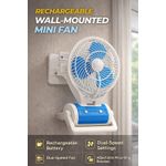 product_image_name-Generic-Portable Rechargeable USB Mini Table Fan With Led Light Wall Fan Lamp with emergency light-3