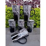 Set of 6 Black Tree Mugs