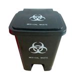 product_image_name-Generic-30L Bio Hazard Waste Bins/ Pedal Bins - Black-2