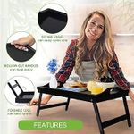 product_image_name-Generic-Foldable Bamboo Breakfast Tray – Bed Serving Table with Handles (Wooden, Black or White)-3