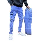 product_image_name-Fashion-Blue Men Cargo Jeans-1