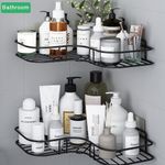 product_image_name-Generic-2 piece set Metallic Corner Triangular Bathroom/kitchen Organizer-2