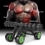 product_image_name-Generic-Foldable Roller Wheel, Abdominal Trainer with 4 Wheels and Anti-Slip Handles for Men Women Home, Innovative Ergonomic Noise-Free Exercise Equipment for Abs & Core Workout-2