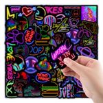 10/20/30pcs Neon themed Stickers DIY Laptop mobilephone stickers Skateboard Fridge Guitar Travel Snowboard Motorcycle Luggage Classic Toy Stickers