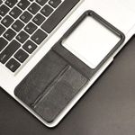 For Tecno Phantom V Flip2 high-end luxury leather phone case Black