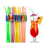 50pcs,9.5" Cocktail Drinking Straws Set