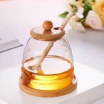 product_image_name-Generic-EleganceHive™ Premium Honey Dispenser Jar with Stirring Rod & Bamboo Lid – Glass Luxury Edition-2