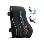 product_image_name-Generic-Memory Foam Backrest Cushion – Ergonomic Lumbar Support for Office, Car & Home-1