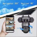 product_image_name-Intelligence-Three rotating lenses Triple Lens 4G solar-powered security camera GSM 4G CCTV Camera, Outdoor Security, Motion Tracking, Night Vision, Two-Way Audio Mobile App-2