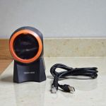 Main-one Auto-Sensing Scanning Plug and Play 1D & 2D Desktop Table Mount Laser Barcode Scanner Reader