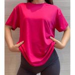 product_image_name-Generic-Casual Solid Round Neck Unisex Heavy Duty Cotton Pink Tshirt-1