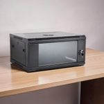 	Two Keys Supplied Lockable Steel-Framed Secure Key Lock System Network Rack Storage 4U Wall Mount Data Cabinet 