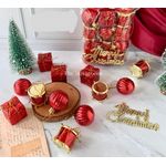 product_image_name-Generic-13pc Set of Red Christmas Decor Accessories – Festive Holiday Decoration Kit for Home, Office, or Events – Reusable Xmas Ornaments, Baubles, Ribbons & Bells-1