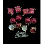 product_image_name-Generic-13pc Set of Red Christmas Decor Accessories – Festive Holiday Decoration Kit for Home, Office, or Events – Reusable Xmas Ornaments, Baubles, Ribbons & Bells-4