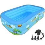 Portable Inflatable Swimming Pool for Kids & Adults With Free Pump