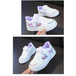 Elsa Girls white cartoon sneakers 