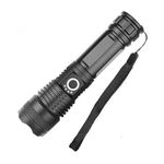 product_image_name-Generic-1000 Lumen Rechargeable & Zoom-able Combative LED Flashlight Torch 5 Modes With SOS Light TORCH-77R+18650 LT-2