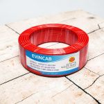 Evin  1.5mm Red Single Core Solid High Temperature Flame Proof Durable Electrical Wiring Cable 