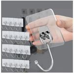 product_image_name-Generic-5-in-1 Strong Adhesive Wall Hooks – Transparent Multi-Purpose Organizer-2