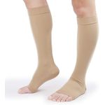 product_image_name-Dynamic-Medical Compression Stockings AD (below Knee) Open Toe Beige Color-3