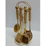product_image_name-Generic-6 in 1 gold vanished serving spoon set with stand and ceramic handle-3