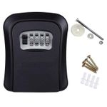 product_image_name-Generic-Key Lock Box :: Aluminum Alloy Material 4 Dial Password Key Lock Box - Black-1