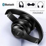 P47 Wireless Bluetooth 5.0 Music Headphones Black