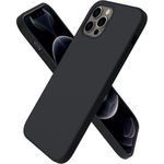 product_image_name-Generic-Black Slim Liquid Silicone 3 Layers Full Covered Soft Gel Rubber Phone Cover Case For IPhone 12 Pro-1