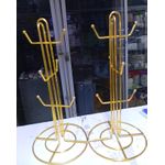Light Gold Cup Stand Durable Metal Holder for Cups & Small Plates